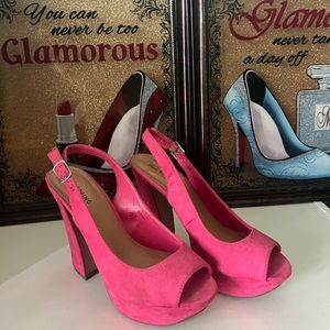 Size 8.5 Call It Spring pink heels